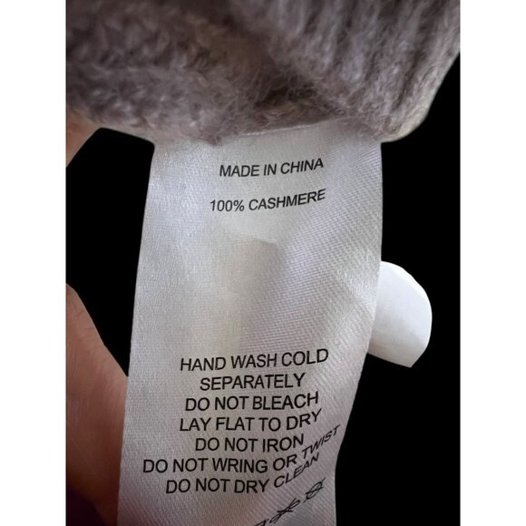 Quince Mongolian Cashmere Fisherman Turtleneck Sweater Oatmeal, timeless, scandi - Picture 7 of 7